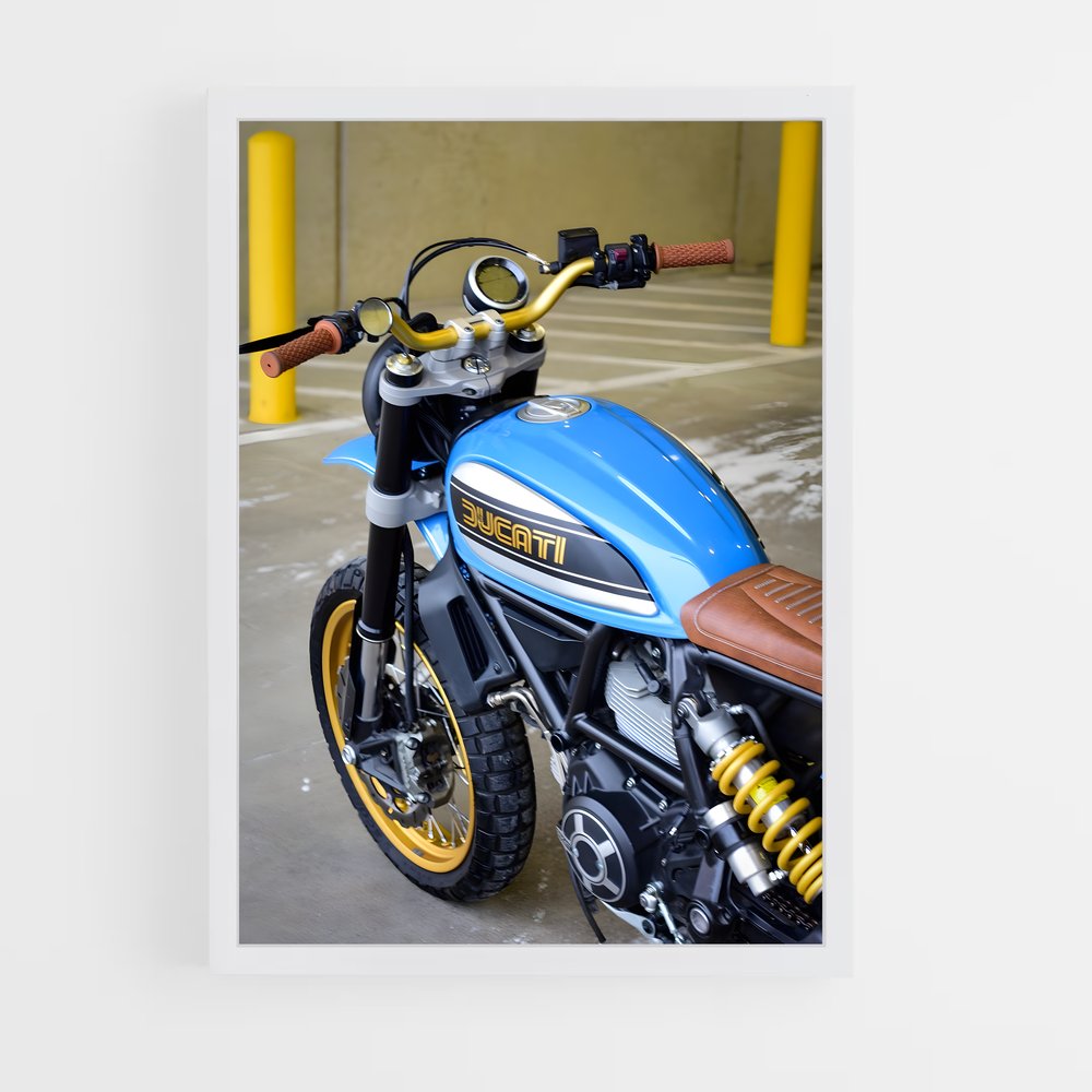 Poster Sable et Mécanique – affiche Ducati (vue 3)